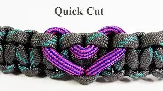 Heart Paracord Bracelet Design Without Buckle - Quick Cut