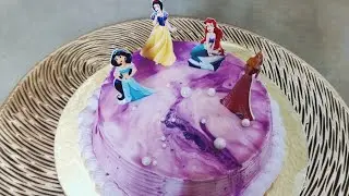 fairy topper cake decoration || white chocolate truffle cake decoration tutorial || marble cake||