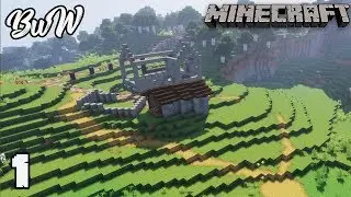 Let's Build a Vineyard #1 STARTING THE HOUSE : MINECRAFT 1.13.2 Survival Let's Play