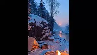 зимний лес. пикник