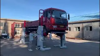 hydraulic mobile column heavy duty truck lift   contact: Alice Shi cellphone/wechat +86 15692381502