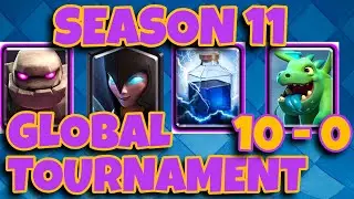 10-0 Perfect Start To The Season 11 Global Tournament | Best Golem Night Witch Deck | (Clash Royale)