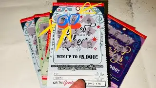 $1 GIFT TAG GREETINGS CALIFORNIA LOTTERY SCRATCHERS SCRATCH OFF!