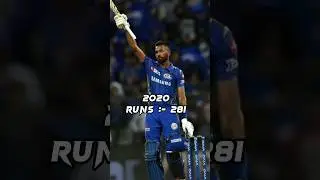 Hardik Pandya last 5 ipl season runs 🤔 #cricketshorts #ytshort #shorts