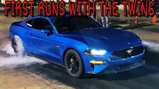 Twin Turbo 2020 Mustang GT Hits the Dragstrip! Hellhorse Performance Twin Kit!!