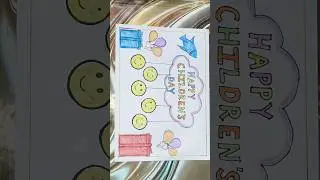 children's day easy drawing for kids #children #trending #viral #art #drawing
