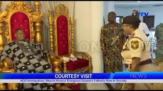 COURTESY VISIT: ACG Immigration, Nkechi Honour Eulogises Esama's Fatherly Role In Society