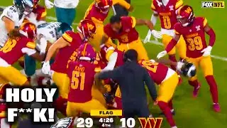 Philadelphia Eagles vs Washington Commanders Fight Brawl | 2025 NFL Highlights