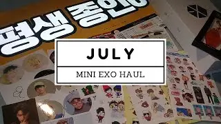 🍇 mini exo July haul : stickers, keyring, lightstick, slogan
