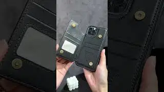 Luxury Plain Shockproof Wallet iPhone 15 Cases