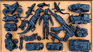 MEMBERSIHKAN MAINAN BERLUMPUR, THOR, AK47, DINOSAURUS, LAMBORGHINI, PESAWAT, TENK, MOBIL POLISI