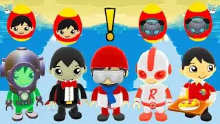 TAG WITH RYAN LUNCHTIME VS DARK WATER VS RICOCHET VS COUNT VS ANTARCTICA RYAN SUPER EGG SURPRISE2023