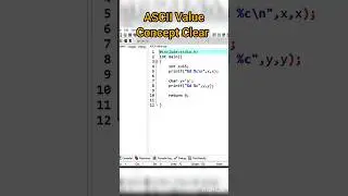 ASCII Value Concept Clear 💯👍 #shorts #ytshorts #viral #coding #programminglanguage