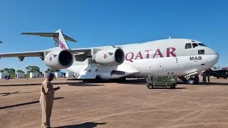 A7-MAB Boeing C-17A Globemaster III at RIAT 2024 walk through