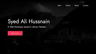 Build a responsive portfolio website using HTML, CSS and JavaScript | Part 5