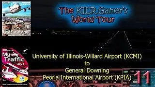 Flight Simulator 2002: Univ of Illinois-Willard (KCMI) to Peoria Intl (KPIA) || MyTraffic Review!