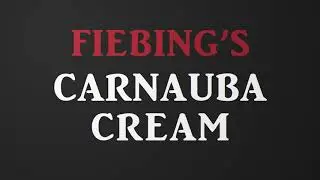 Fiebing Carnauba Cream Top Finish Leathercraft Product Introduction