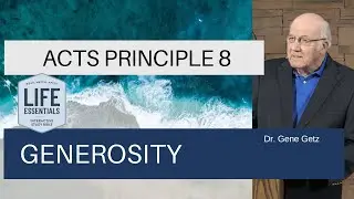 Acts Principle 8 Generosity