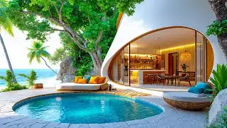 Tropical Jazz Vibes at Beachfront Bar | Morning Chill, Relaxing Smooth Jazz & Sea View Ambience
