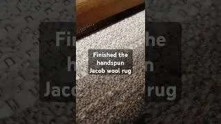Finished the handspun Jacob wool rug #handspunwoolrug #slowcraft #wovenrug #woolrug #handmade