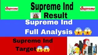 Supreme Ind Result 😱😱 Supreme Ind Share price🟢🟢 supreme Ind Target 🔴🔴