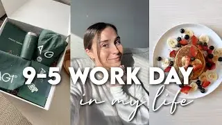 9-5 WORK DAY IN MY LIFE | Realistic Work Routine, How I Manage A Full Time Job & Content Creation!