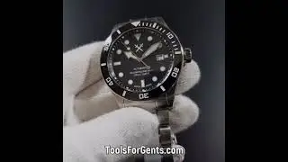 Tools For Gents SPORT DIVER (Stahl/Schwarz) 44 mm Taucheruhr Sellita SW200 Automatik SWISS MADE