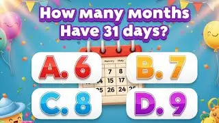 'How many months have 31 days?'#mcq #quiz #trending 