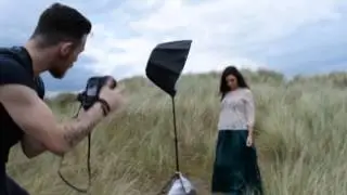 BTS photo shoot for When Poppy Met Daisy