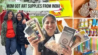Showing Art Supplies my MOM got from India I India Art & Craft Supplies Haul - Interesting items