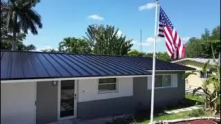 Dania Beach Matte Black Metal Roof | Anchor Up Roofing