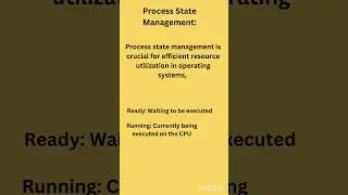 Process state mangment in operating system #digitalsoftecs #operatingsystem #technology