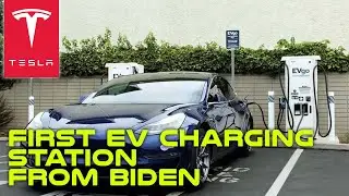 First EV charging station from Biden&rsquo;s infrastructure plan opens in Ohio