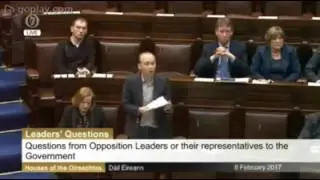 Paul Murphy challenges Taoiseach about Mark Kennedy & Spycops, 8 Feb 2017