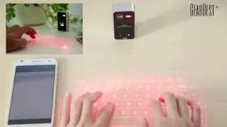 Bluetooth Laser Projection Virtual Keyboard with LCD Display