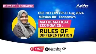 Rules of Differentiation | Mission JRF Economics | Restart & Recharge | UGC NET/JRF/PhD Aug 2024