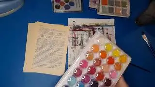 Whole Book Challenge: colourful book pages for ephemera or collage