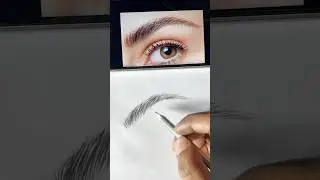 Easiest way to draw eyebrow #beginnerarttips #drawing #shorts
