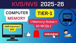 KVS/NVS COMPUTER CLASS -2 l COMPUTER MEMORY l IMPORTANT QUESTION l  #KVS2025 #NVSPRTPRT #KVSPRT