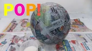 How to make a Pinata base, bowl, ball, sphere / Paper Mache Paste || Cheap, Simple and Easy