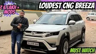 LOUDEST CNG BREEZA in India 😱 | ₹6 Lakh+ Mods | Must Watch Sound Setup 🔊