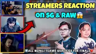 Streamers and Casters Reaction On SG & RAW🔥🇳🇵, in PMPL SA League💐|  PUBGM NEPAL✅ - PasangV2