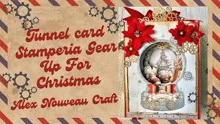 Tunnel Card Stamperia Gear up fr Christmas  #diy #scrapbooking #cardmaking #handmade