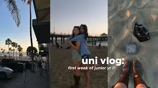 first week of junior yr @usc 🐚 | new classes, grwm, new nails, unboxing, beach day, etc.