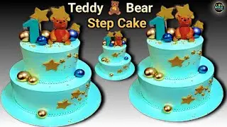 3 Kg Teddy 🧸 Bear Step🪜 Cake Design 🎂 Teddy Bear Step Cake Decoration 🎂 Teddy Bear Step Cake Ideas 🎂