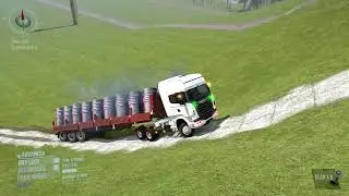 Spintires:  MudRunner Gameplay  - Truck Mod  Off-road Driving and Difficult Climb ep107