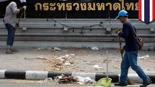 Bangkok protest site explosion injures 6 cleaners