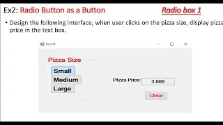 C# Radio Button Example | Pizza Size Price Calculator (Windows Forms)