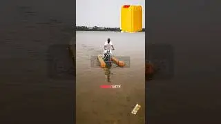 jerrycan water bicycle#boating #automobile #lake #water ! #bicycle #africa #innovation #fishing