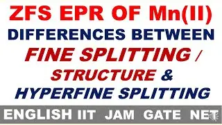 (ENGLISH) ZERO FIELD SPLITTING (ZFS) EPR OF Mn(II) DIFF. BET. FINE  STRUCTURE & HYPERFINE SPLITTING